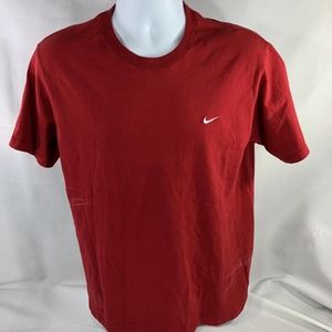 Vintage Nike Silver Gray Tag T Shirt Early 2000s Y2K Red Size Large Discolored